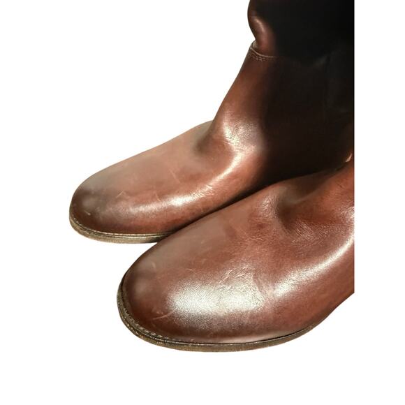 Frye Melissa Button Brown Leather Equestrian Fall Riding Boots Women’s Size 9 - Picture 3 of 11